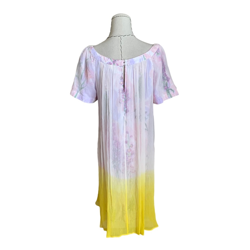 Anthro Hd In Paris Chroma Dress Floral Dip Dye Ombre … Gem